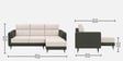 Zenith 5 Seater Lhs Sofa In Beige Colour