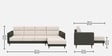 Zenith 6 Seater Lhs Sofa In Beige Colour Zenith 6 Seater Lhs Sofa In Beige Colour