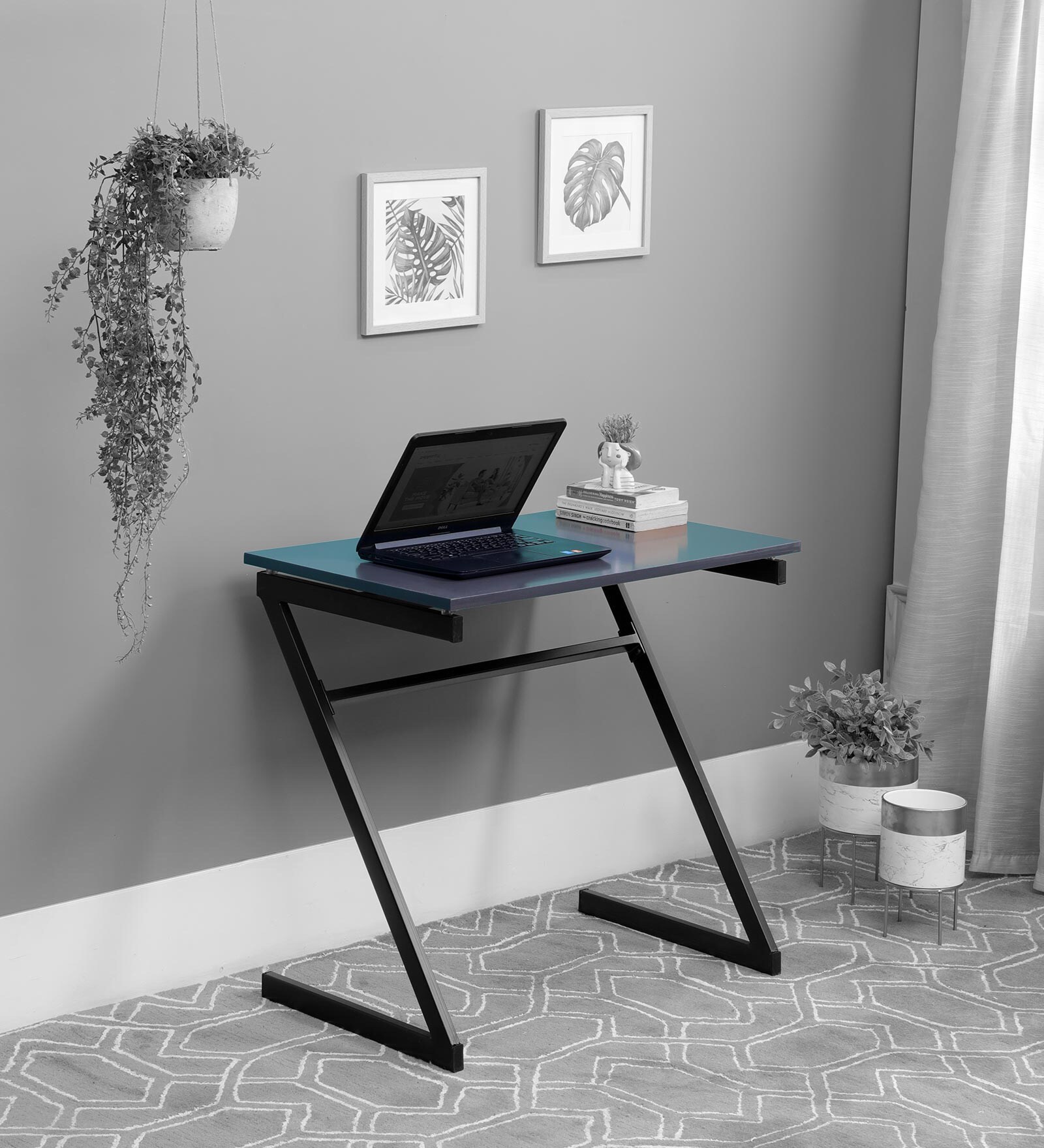 Zed Study Table in Black & Grey Finish Zed Study Table in Black & Grey Finish