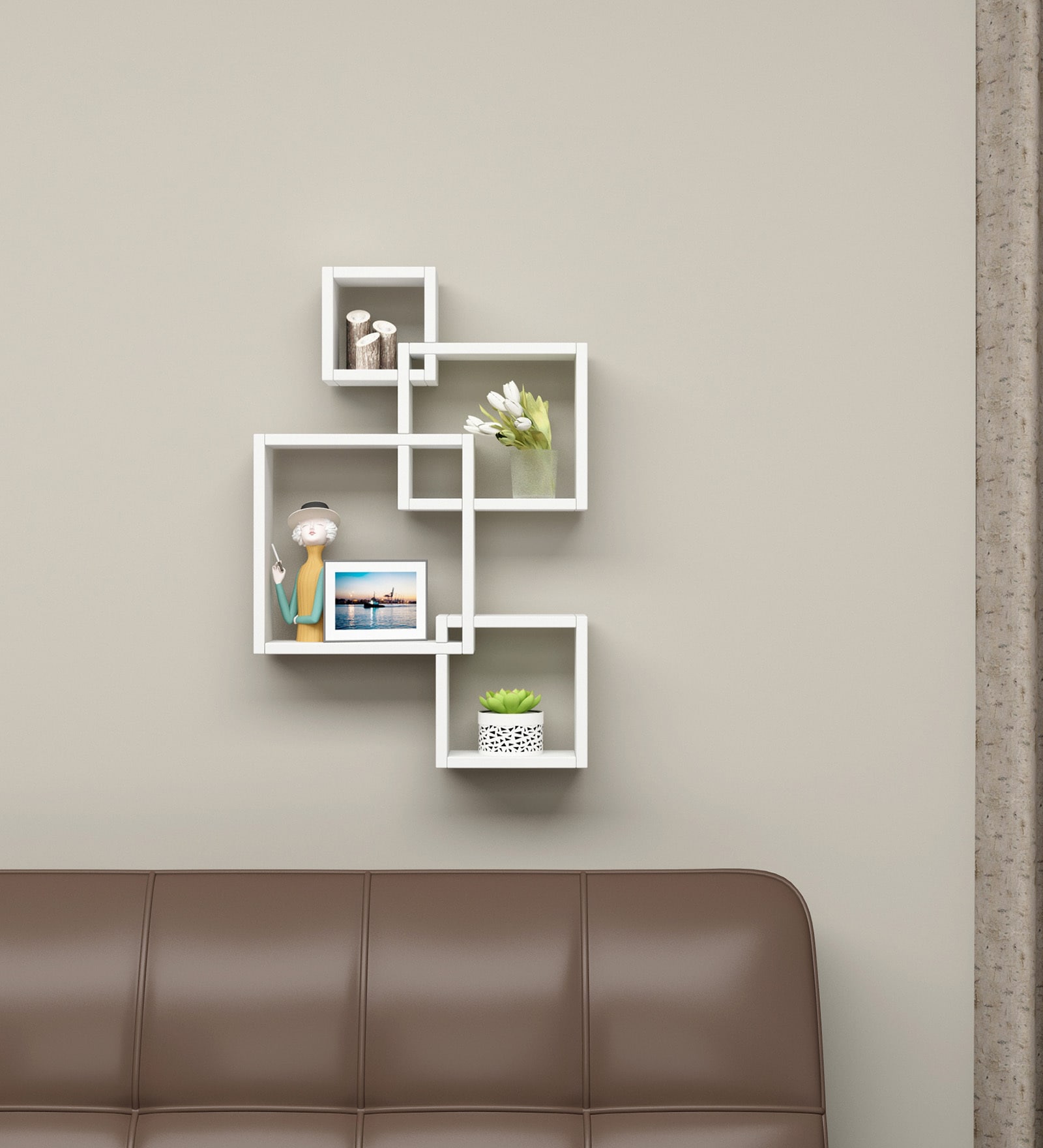 Zemic Wall Shelf In Wenge Color