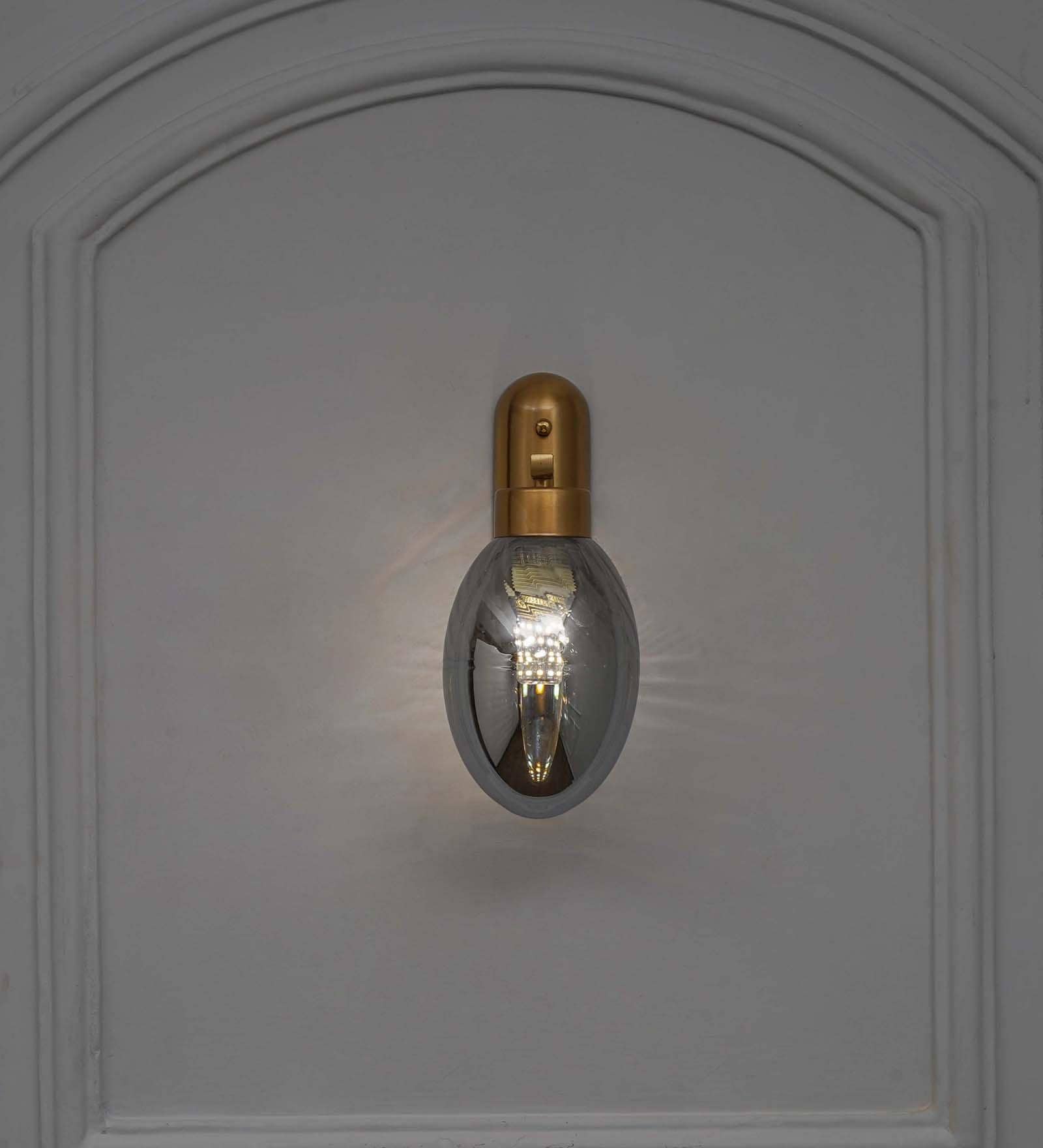 Zen Metal & Glass Wall Light (Grey)