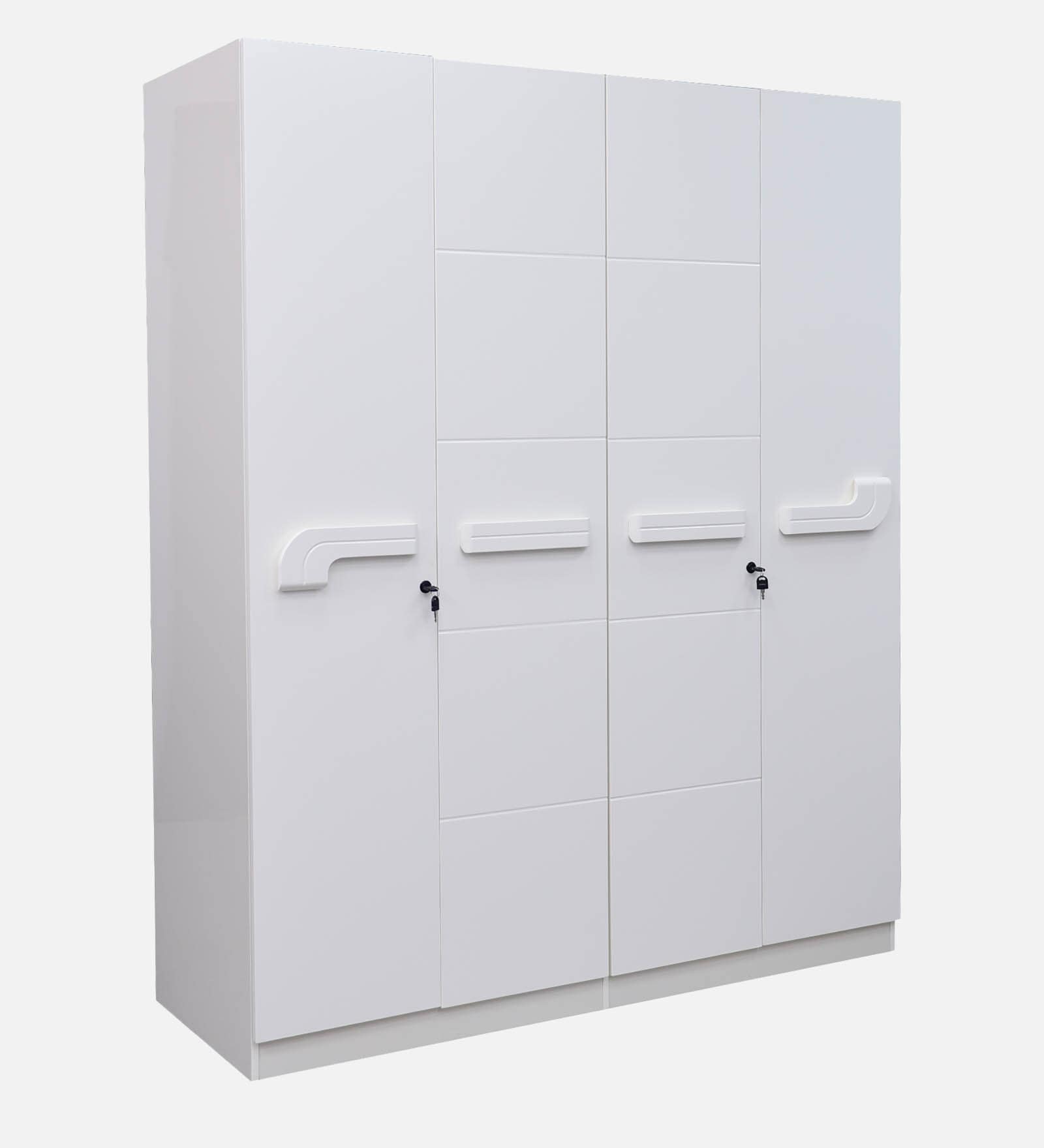 Rome 4 Door Wardrobe In White Colour With Drawer Rome 4 Door Wardrobe In White Colour With Drawer