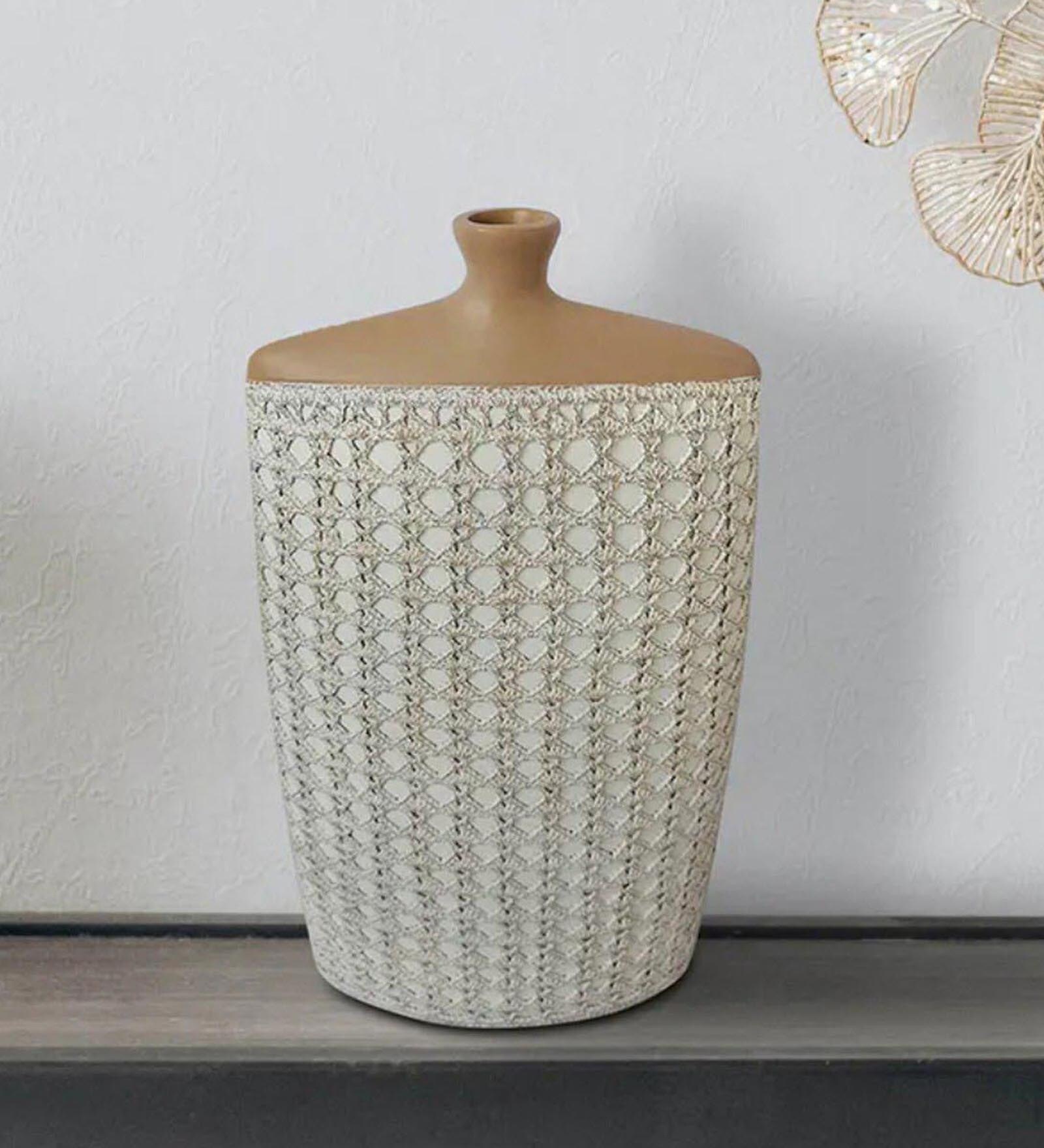 Buy Zenith Bottle White Colour Polyresin Table Vase at 1 OFF by