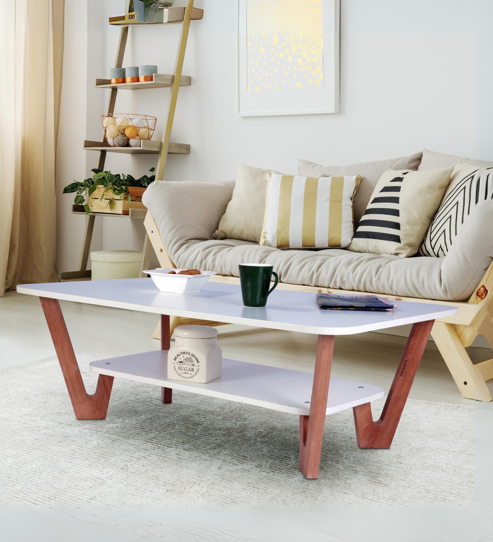Zenith Coffee Table in Frosty White Colour