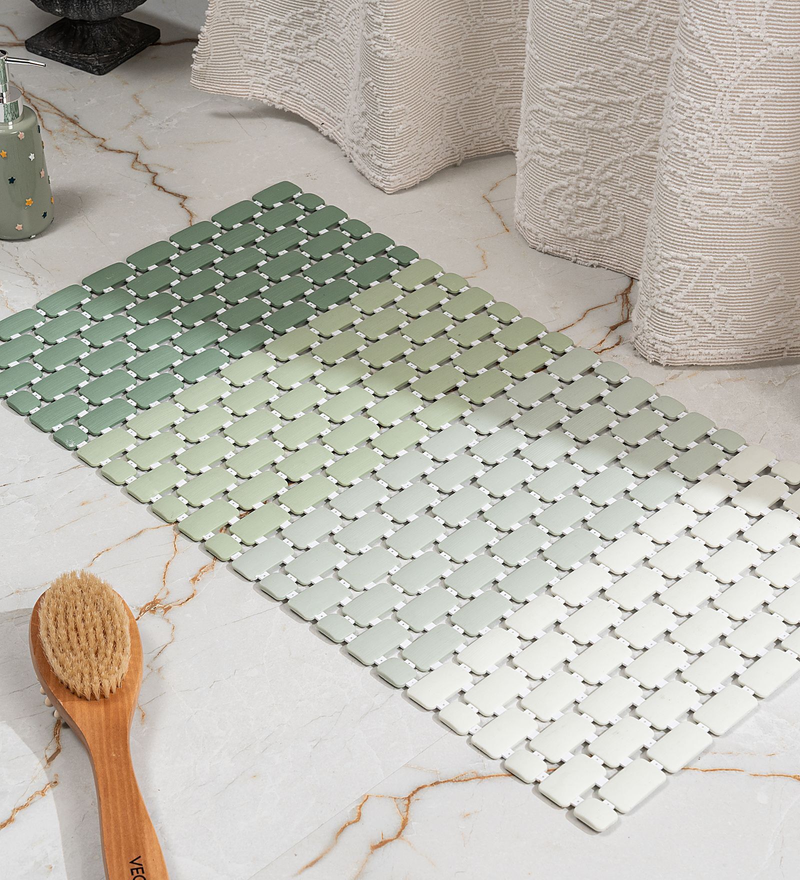 Zephyr Sage Anti-Slip Shower Mat 39 X 73 cm