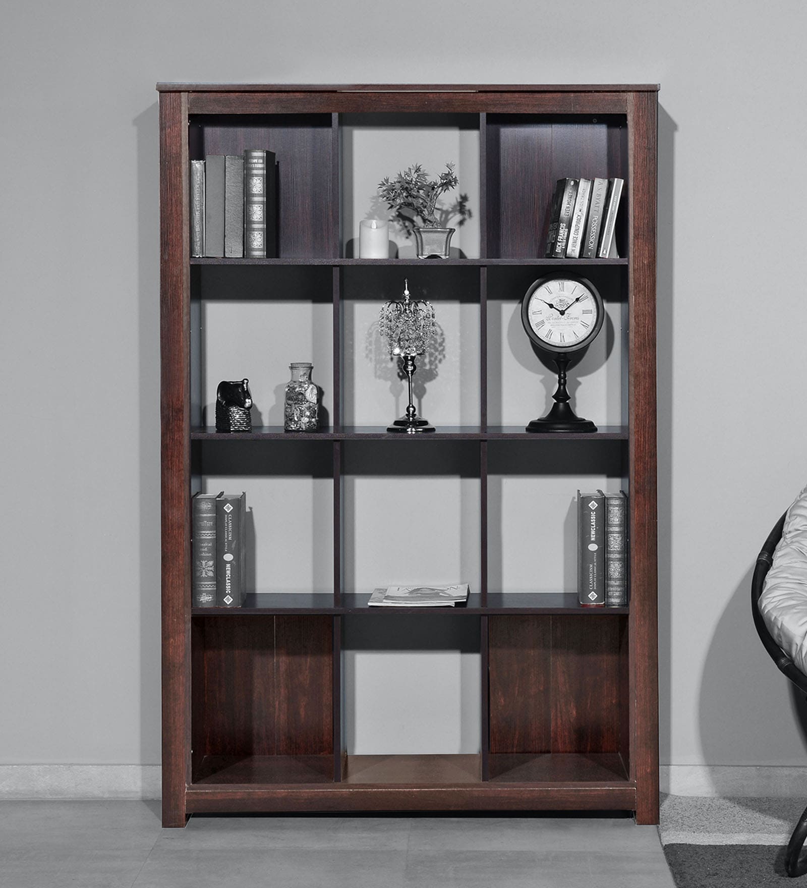 Zeus Book Shelf in Walnut Finish Zeus Book Shelf in Walnut Finish