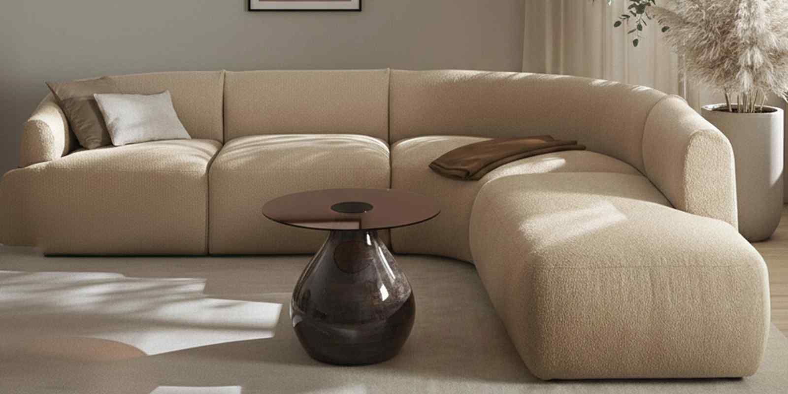 Zen Living Rhs Sectional Sofa (3 + Lounger) In Creme Color