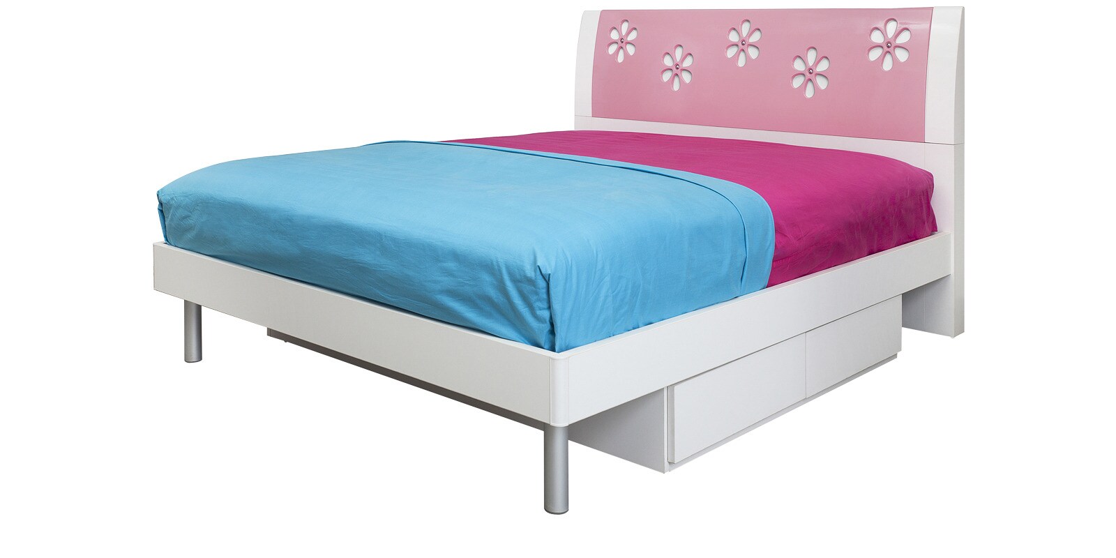 Buy Zest Single Bed in Pink Colour at 2% OFF by Alex Daisy | Pepperfry