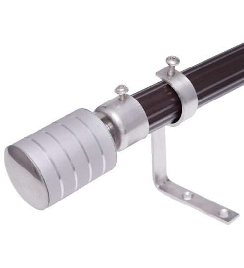 Buy Zeenat Combo Of 5 1 Curtain Rod Of 4 Feet 2 Curtain