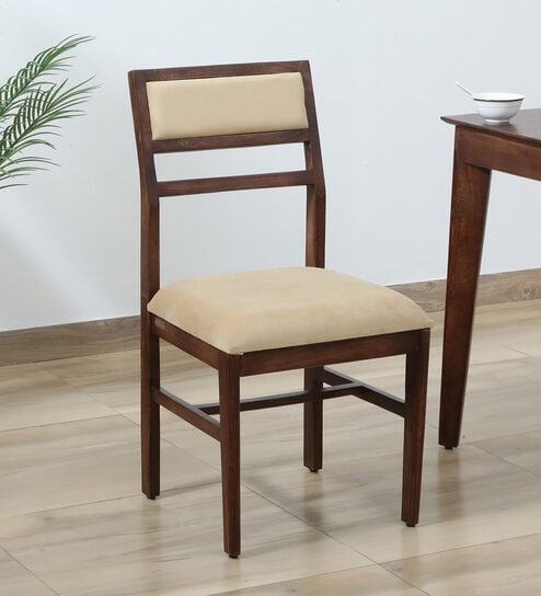 Zellige Solid Wood Dining Chairs In Tubbaq Finish (Set Of 2)