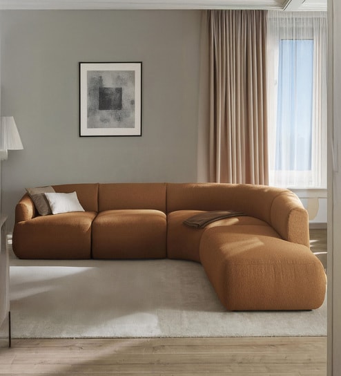 Zen Living Rhs Sectional Sofa (3 + Lounger) In Tan Color