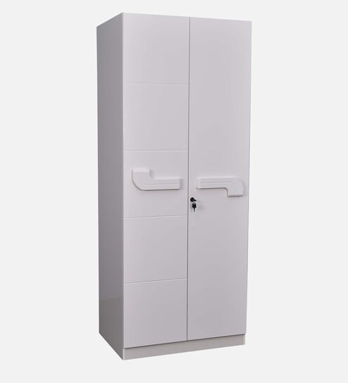Rome Italian High Glossy 2 Door Wardrobe In White Color