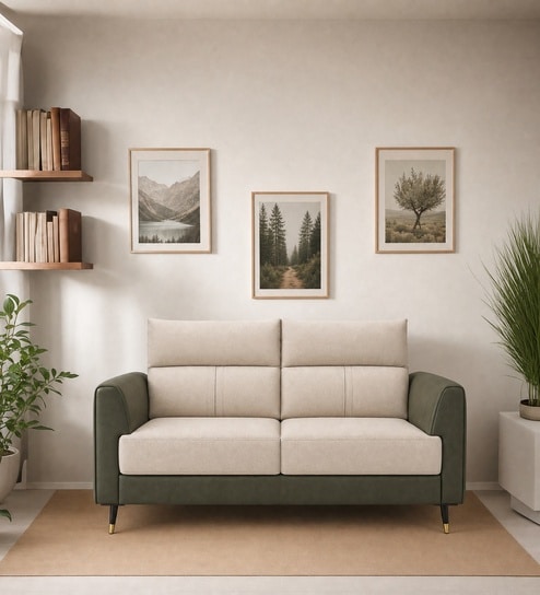 Zenith 2 Seater Sofa In Beige Color