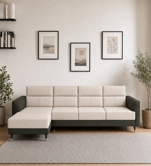 Zenith 6 Seater LHS Sofa In Beige Color