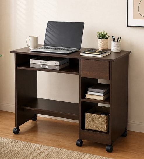 Zenith Lite Computer Table In Wenge Finish