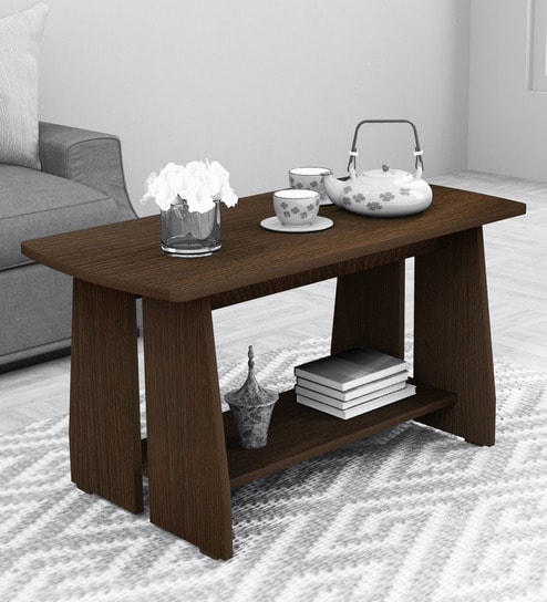 Buy Zeno Coffee Table In African Oak Finish By Wood You Online Modern Rectangular Coffee Tables Tables Furniture Pepperfry Product