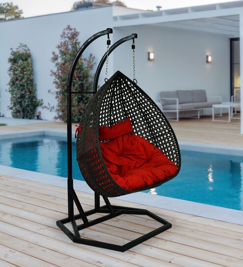 Zermatt Wicker Swing In Brown Finish