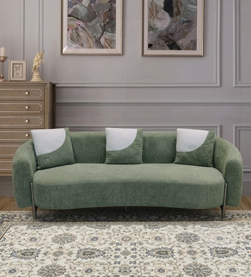 Zermatte 3 Seater Sofa In Green Color