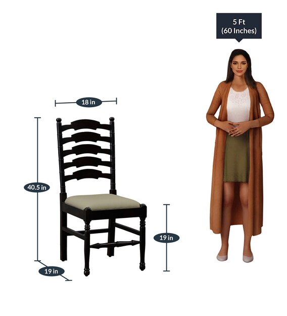 Buy Zenith Solid Wood Dining Chair in ( Set of 2 ) Warm Chestnut Finish