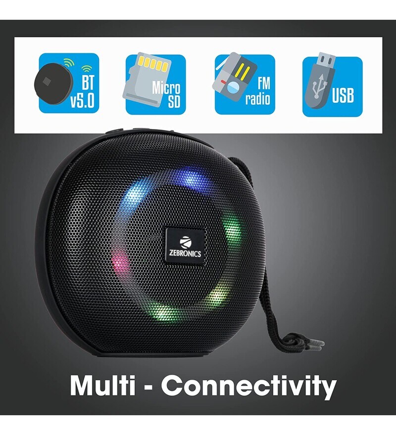 Buy Zebronics ZebDelight 10 Wireless Bluetooth v5.0 Portable Speaker