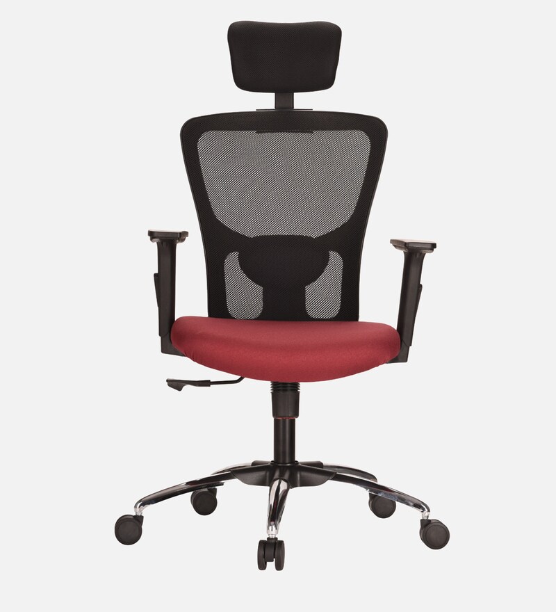 Buy Zenith HB Pro High Back Ergonomic Office Chair in Maroon Colour by ...