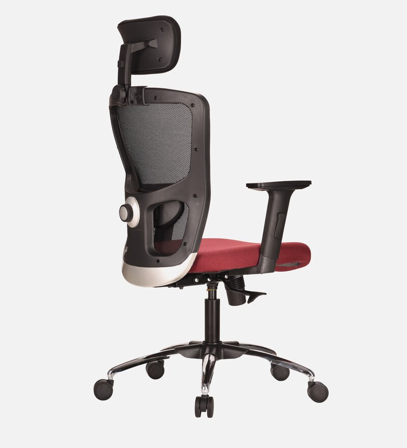 Buy Zenith HB Pro High Back Ergonomic Office Chair in Maroon Colour by ...