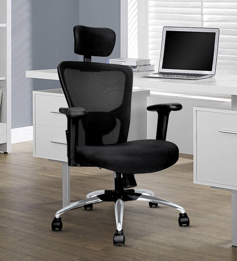 Buy Zenith Breathable Mesh Ergonomic Chair in Black Colour by Tealkart