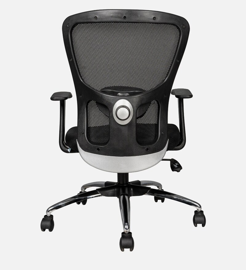 Buy Zenith Mid Back Ergonomic Office Chair in Black Colour by Teal