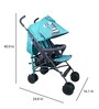 Zebbie Baby Stroller with Canopy in Blue Colour