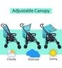 Zebbie Baby Stroller with Canopy in Blue Colour