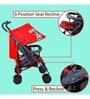 Zebbie Baby Stroller with Canopy in Red Colour
