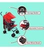 Zebbie Baby Stroller with Canopy in Red Colour