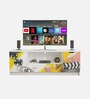 Zebra Digitally Printed TV Entertainment Unit With UV Protected Coating & Storage In White Finish
