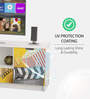 Zebra Digitally Printed TV Entertainment Unit With UV Protected Coating & Storage In White Finish