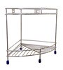 Zecado 10 x 10 Inch 2 Tier Electroplated Stainless Steel Kichen Corner Shelf
