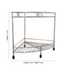 Zecado 10 x 10 Inch 2 Tier Electroplated Stainless Steel Kichen Corner Shelf