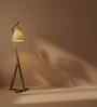Zed Wooden Floor Lamp with Jute Shade & Brown Base