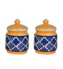 Zeel 500ml (Set of 2) Ceramic Jar Set with Lid
