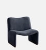 Zeenvik Sculpted Lounge Chair In Steel Blue Colour