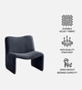 Zeenvik Sculpted Lounge Chair In Steel Blue Colour