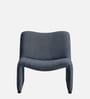 Zeenvik Sculpted Lounge Chair In Steel Blue Colour