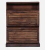 Zeist Solid Wood Tilt Out Shoe Rack In Provincial Teak Finish