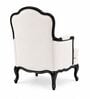 Zelia Teak Wood Chair With Suede Fabric In White Colour
