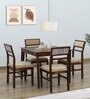 Zellige Solid Wood 4 Seater Dining Set In Tubbaq Finish