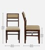 Zellige Solid Wood 4 Seater Dining Set In Tubbaq Finish