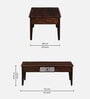 Zellige Solid Wood Coffee Table In Tubbaq Finish With Drawer