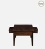 Zellige Solid Wood Coffee Table In Tubbaq Finish With Drawer
