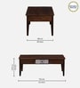 Zellige Solid Wood Coffee Table In Tubbaq Finish With Drawer