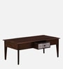 Zellige Solid Wood Coffee Table In Tubbaq Finish With Drawer