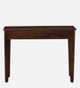 Zellige Solid Wood Console Table In Tubbaq Finish With Drawer